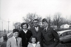 David, Julia (Judy) Kish, Becky, Bruce, Dan Dorrough [in Civil Air Patrol uniform]